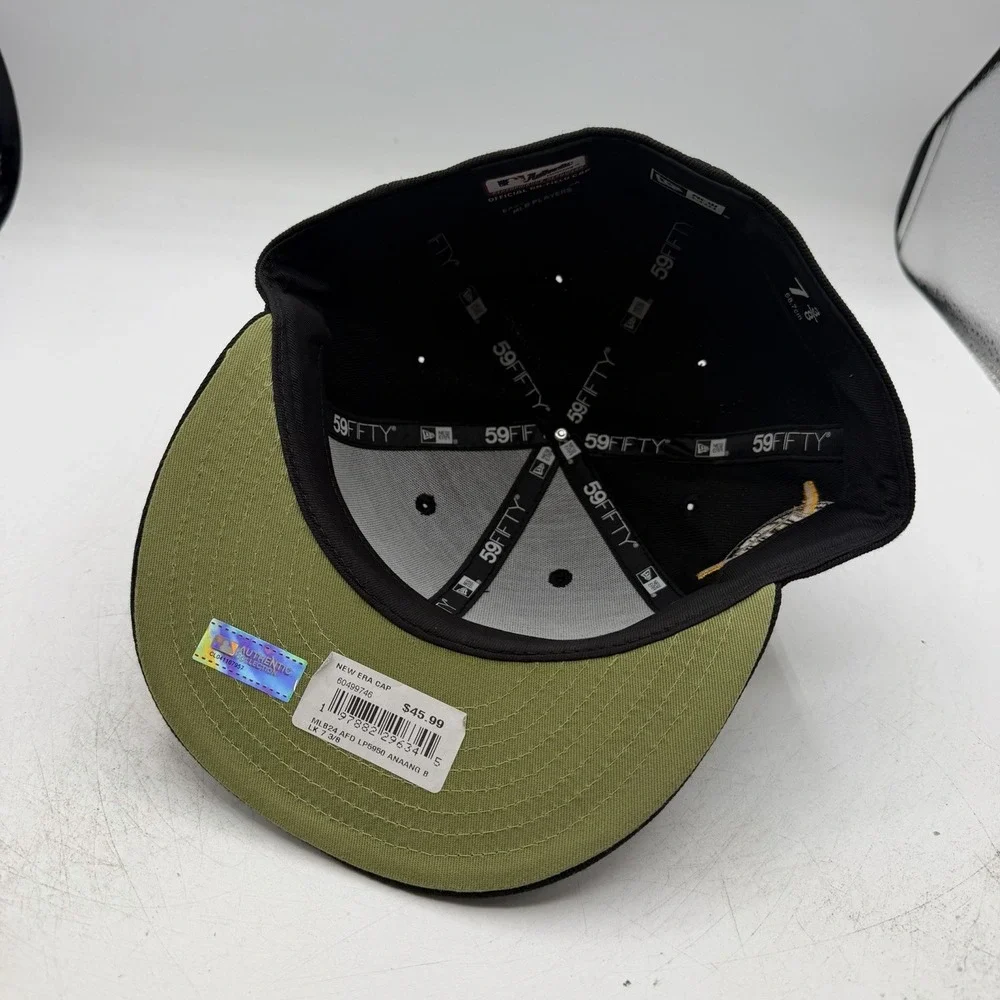 New Era 59Fifty Los Angeles Angles Hat Cap 7 3/8 Low Profile Armed Forces Day